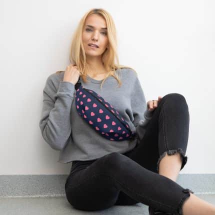 Heart Design Printed Fanny Pack