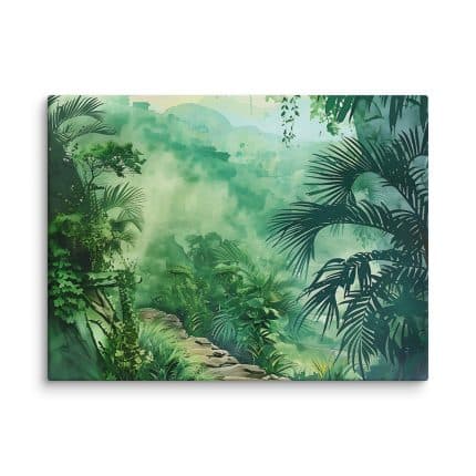 Jungle Watercolor Canvas - Vibrant Art Print