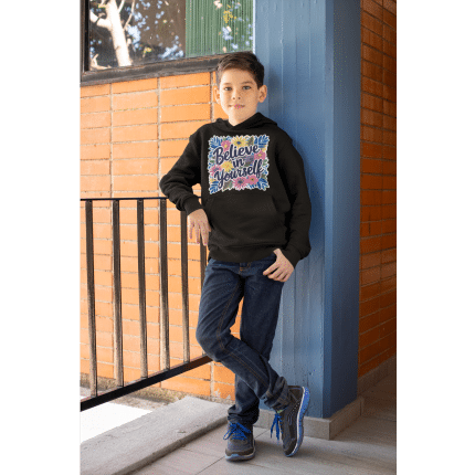 Kids fleece hoodie - Believe In Yourself